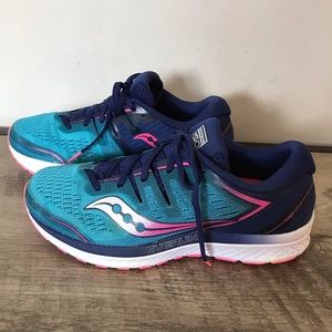 SAUCONY Everun ISO 2 Turquoise BLUE Running SHOES